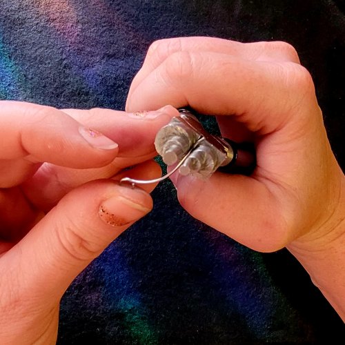 Jennifer Brooks's Rainbow Autumn Tree Earrings - , Contemporary Wire Jewelry, Dapping, Dapping Jewelry, How To Punch Holes, Hole Punching, Punch A Hole, Lashing, Wire Lashing, , tree of life earrings